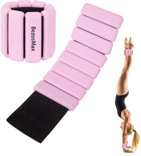 BezosMax 2 Pack Adjustable Ankle Weights for Women Men, Silicone Workout Weights, Wrist Weights Set for Yoga Walking Running Aerobics Gym Wrist Support For  Sports