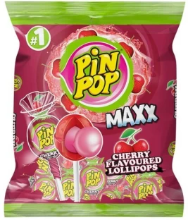 PIN POP Maxx Cherry Flavoured Lollipops (48 Units) Pouch