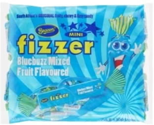 BEACON Fizzer Blue Buzz Mini Flavoured Sweets Bag