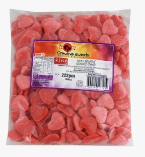 King Red Heart Gummy Candy Bag