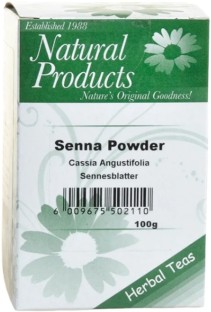Natural Products Senna Powder (Cassia angustifolia) - 100g Herbal Tea Box