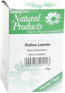 Natural Products Mallow Leaves Cut (Malva sylvestris) Dried - 75g Herbal Tea Box