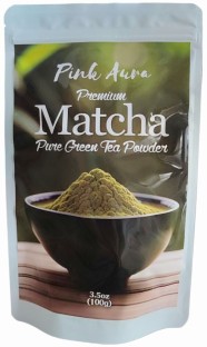 Pink Aura Premium 100% Pure Matcha Powder 100g Matcha Tea Box