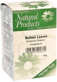 Natural Products Mullein Leaves (Verbasum thapsus) Dried 75g Herbal Tea Box