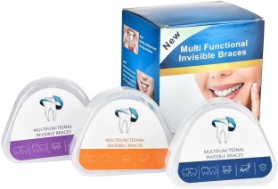 IceBaeBae Multi Functional Invisible Braces Orthodontic Teeth Trainer & Alignment - 3 Stage Kit Teeth Whitening Kit