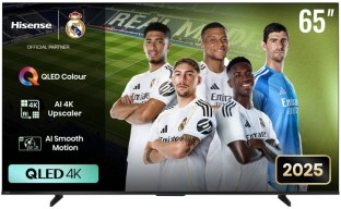Hisense 164 cm (65 inch) QLED Ultra HD (4K) VIDAA Flat-Panel TV, Smart TV