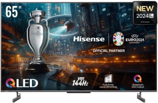 Hisense 165 cm (65 inch) QLED Ultra HD (4K) VIDAA Flat-Panel TV, Smart TV