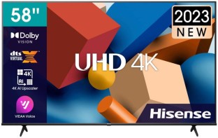 Hisense 147 cm (58 inch) LED Ultra HD (4K) VIDAA Flat-Panel TV, Smart TV