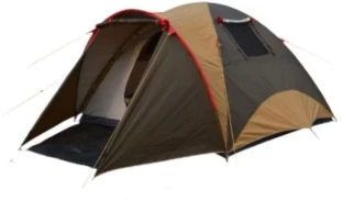 LUXY 4-Person Outdoor Camping Tent, Double-Layer Waterproof Design Camping Tent