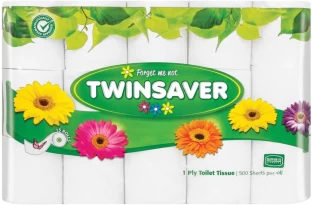 Twinsaver 1 Ply Toilet Paper Roll