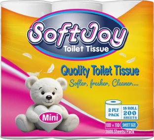 SoftJoy 2 Ply Toilet Paper Roll
