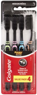 Colgate Double Action Charcoal Medium Toothbrush
