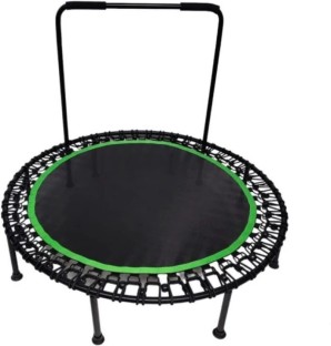RH Fitness Mini Trampoline with Adjustable Stability Handle – Indoor Rebounder for Cardio Training and Low-Impact Exercise Trampoline