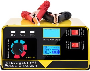 BLD Smart Trickle Battery Charger & Maintainer - 12V/24V 0 Ah Battery for All Vehicles