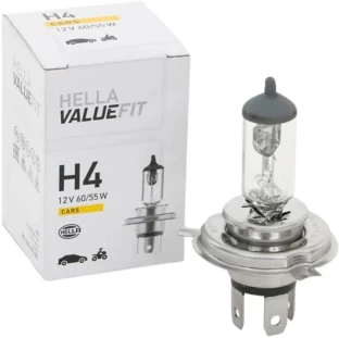 Hella Valuefit H4 Headlight Bulb Halogen for Halogen Headlights (12 V, 60 W)