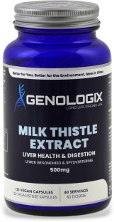 Genologix Milk Thistle Extract 500mg 60 Servings x 120 Capsules