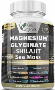 Kea Organics Magnesium Glycinate, Shilajit, Sea Moss
