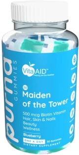 Vita Aid Purna Maiden of the tower gummies, blueberry flavour