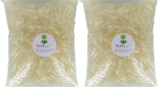 Healthy Life Clear Empty GELATIN Capsules Size 0- 2 Packs of 1000
