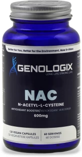 Genologix NAC (N-Acetyl L-Cysteine) 600mg (60 servings x 120 capsules)
