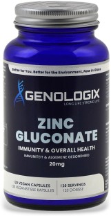 Genologix Zinc Gluconate 20mg (120 servings x 120 capsules)