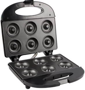 ELCTRO WORLD Automatic Electric Non-stick Desserts Mini Round Donut Maker Machine-6Holes Waffle Maker