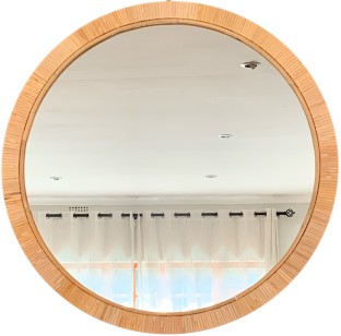 sub urban decor Rattan Decor Mirror 60cm Diameter