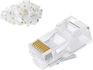 ZATECH RJ45 CAT5 Connector Pack of 100 Push-in Wire Connector