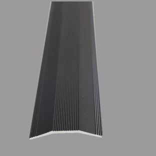 Pedross Aluminium Cover Strip Black Undrilled 2500 x 40 Aluminium Door Profile used with Laminate Flooring