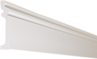 Pedross Polymer Skirting Plastic 80mm - White Paintable 2400 x 80 x 2mm used with Laminate Flooring