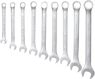 Grip Crv Combo Spanner Set 9Pc Double Sided Combination Wrench
