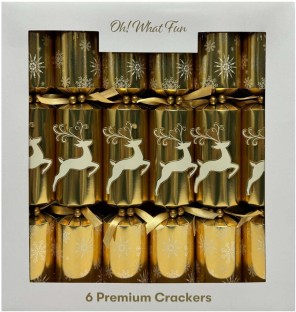 Non Branded Premium Gold Reindeer Xmas Crackers