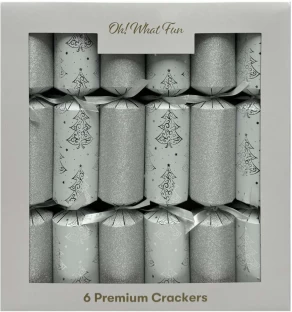 Non Branded Luxury Silver Tree Xmas Crackers