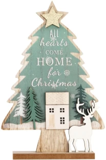 Santa's Trading Tree All Hearts 23Cm Tree Sign for  Indoor Use