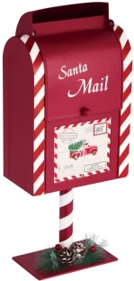 Santa's Trading Mail Box 36cm Mail Box for  Indoor Use, Outdoor Use