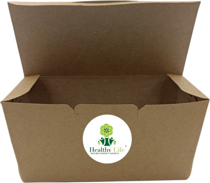 Healthy Life Food Storage Takeaway Box/ Meal Box Craft Paper Packaging Box