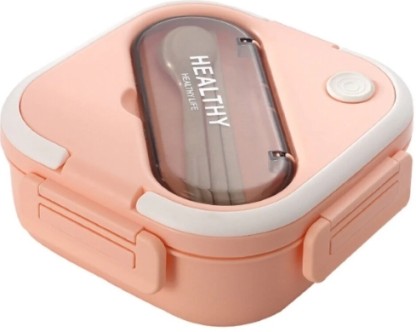 HEALTHY 3 Grids Lunch Case with Cutlery 3 Containers Lunch Box