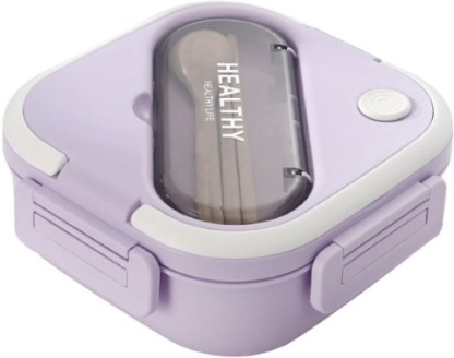 HEALTHY 3 Grids Lunch Case with Cutlery 3 Containers Lunch Box