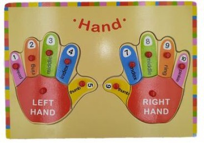 Healthy Life Products Wooden Counting Hand Puzzle Wooden Puzzles