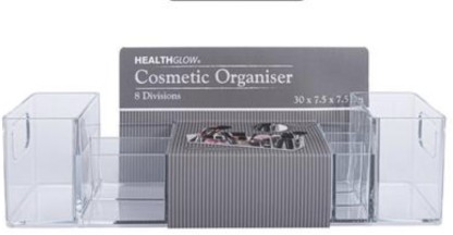 HealthGlow Cosmetic Organiser 8 Divisions Cosmetic & Make-up Organizers