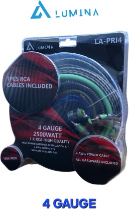 LUMINA LA-PRI4 AMPLIFIER 4 GAUGE WIRING Hardwire Kit