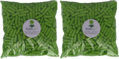 Healthy Life Green Empty GELATIN Capsules Size 0- 2 Packs of 1000