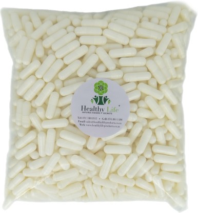 Healthy Life White Empty GELATINE Capsules Size 1 - 1000 in a Pack