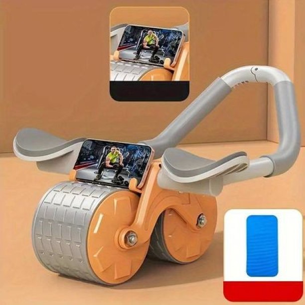 top sale trader Automatic Rebound Two-Wheel Four-Elbow Support Ab Training Roller ZR-818 Ab Exerciser