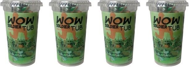 Umlozi WowTub Soldier Edition - 4 Pack - Over 60 Plastic Soldiers and Army Men