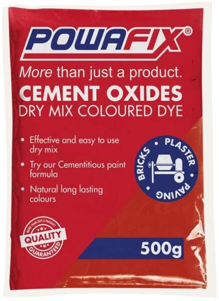 Powafix Cement Oxide Powder Red 500G Adhesive