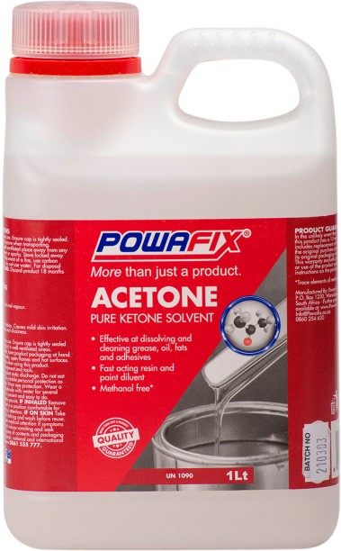 Powafix Acetone 1L - 2 Pack Adhesive
