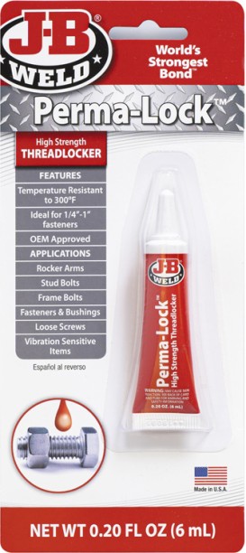J-B Weld Perma-Lock High Strength Red Threadlocker Adhesive