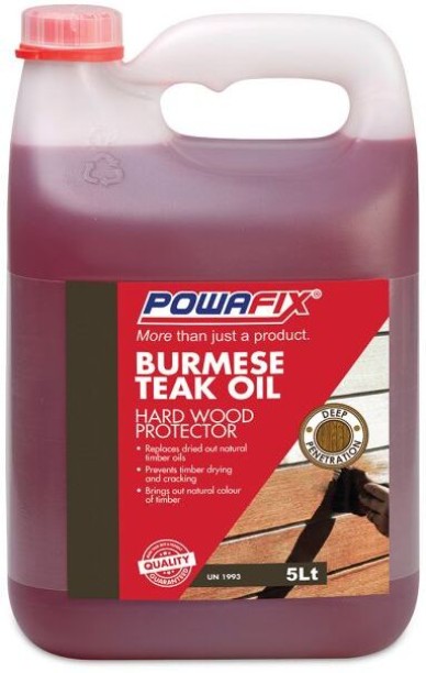 Powafix Burmese Teak Oil 5L Adhesive