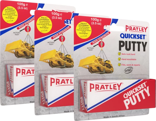 Pratley Quickset Putty 3pk Adhesive